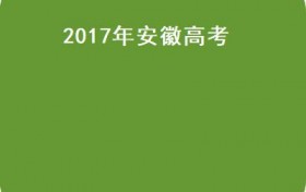 2017年安徽高考（2017年安徽高考文科录取人数）